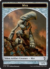 Myr (023) // Thopter (025) Double-Sided Token [Commander 2018 Tokens] | Yard's Games Ltd