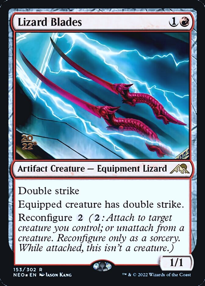 Lizard Blades [Kamigawa: Neon Dynasty Prerelease Promos] | Yard's Games Ltd