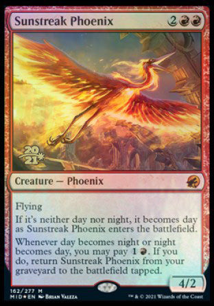 Sunstreak Phoenix [Innistrad: Midnight Hunt Prerelease Promos] | Yard's Games Ltd