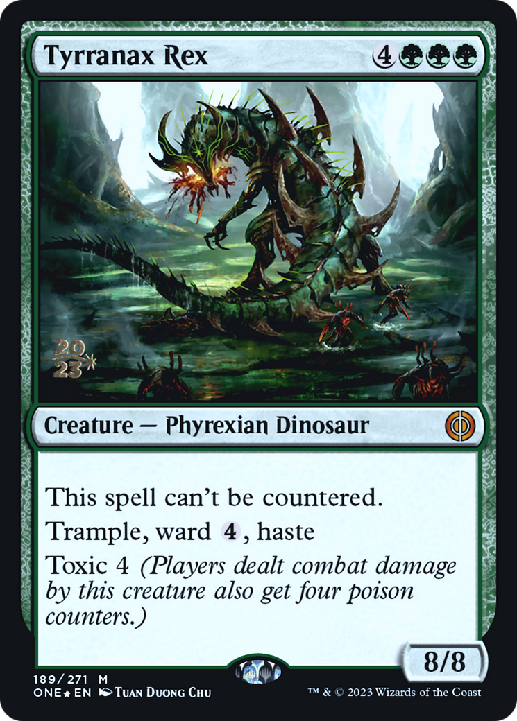 Tyrranax Rex [Phyrexia: All Will Be One Prerelease Promos] | Yard's Games Ltd