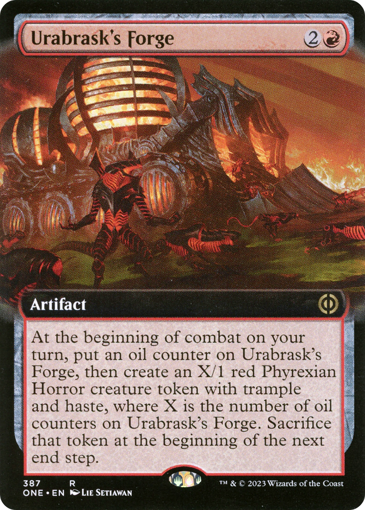 Urabrask's Forge (Extended Art) [Phyrexia: All Will Be One] | Yard's Games Ltd