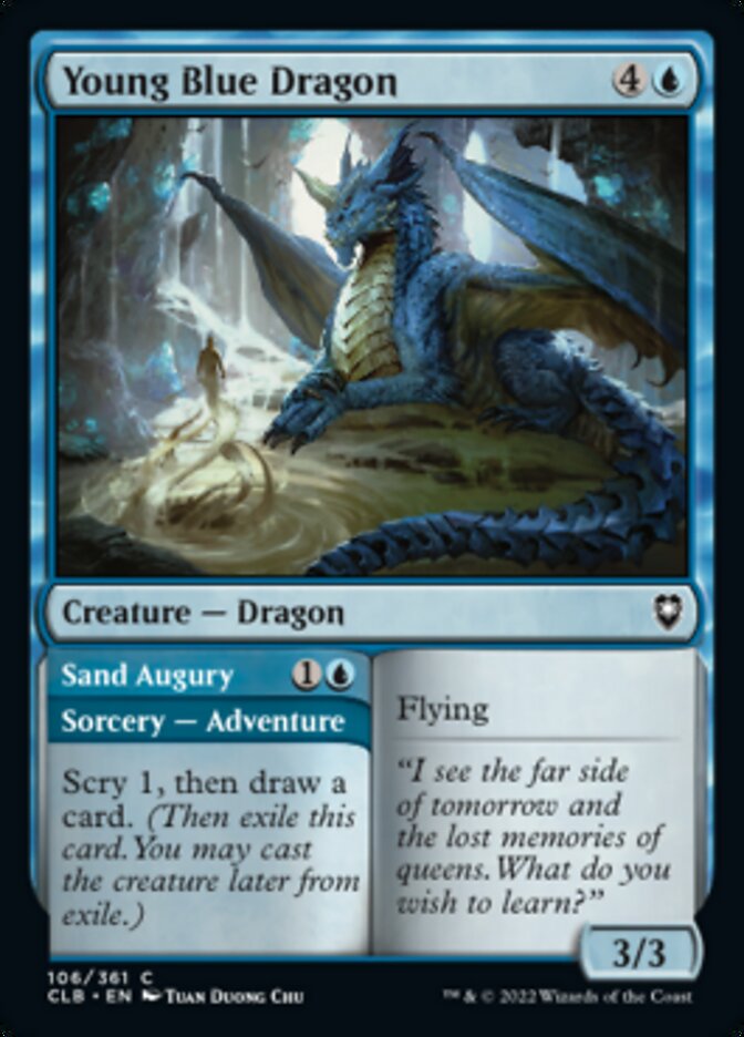 Young Blue Dragon // Sand Augury [Commander Legends: Battle for Baldur's Gate] | Yard's Games Ltd