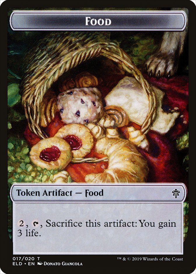 Bear // Food (17) Double-Sided Token [Throne of Eldraine Tokens] | Yard's Games Ltd