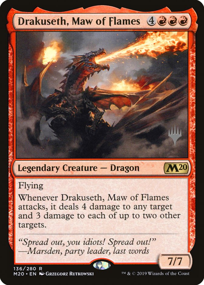 Drakuseth, Maw of Flames (Promo Pack) [Core Set 2020 Promos] | Yard's Games Ltd