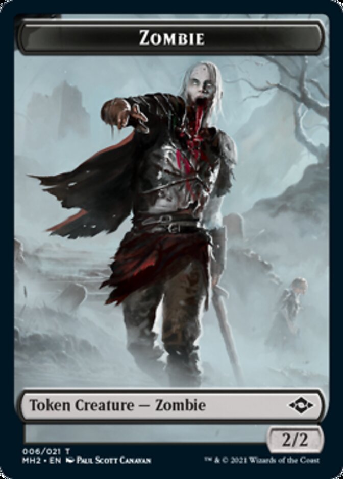 Treasure (21) // Zombie Double-Sided Token [Modern Horizons 2 Tokens] | Yard's Games Ltd