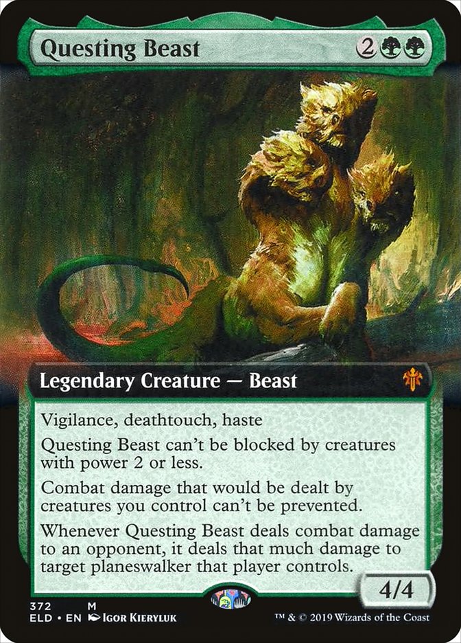 Questing Beast (Extended Art) [Throne of Eldraine] | Yard's Games Ltd