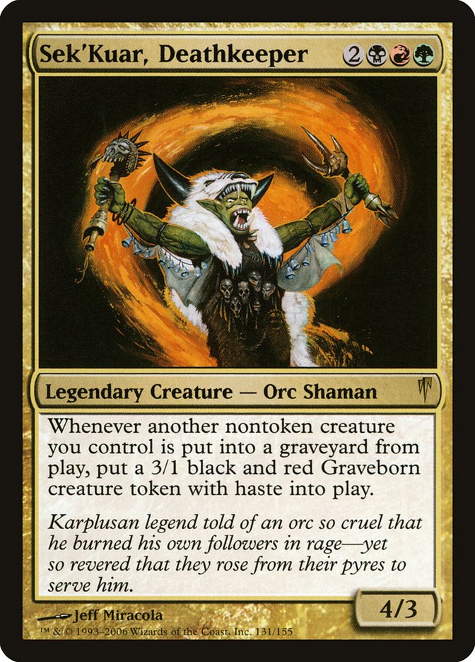 Sek'Kuar, Deathkeeper [Coldsnap] | Yard's Games Ltd