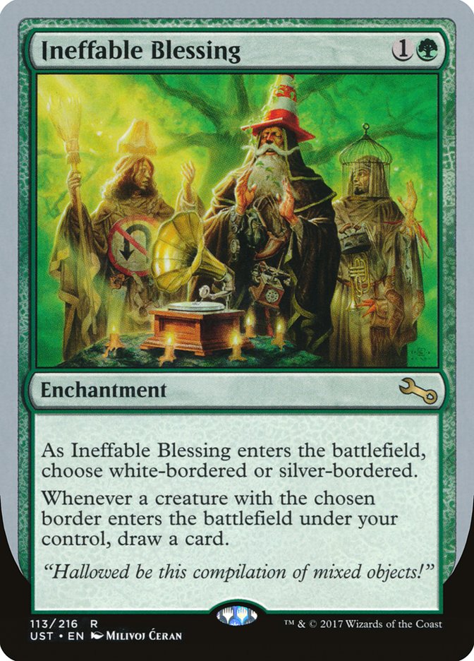 Ineffable Blessing ("choose white-bordered or silver-bordered") [Unstable] | Yard's Games Ltd