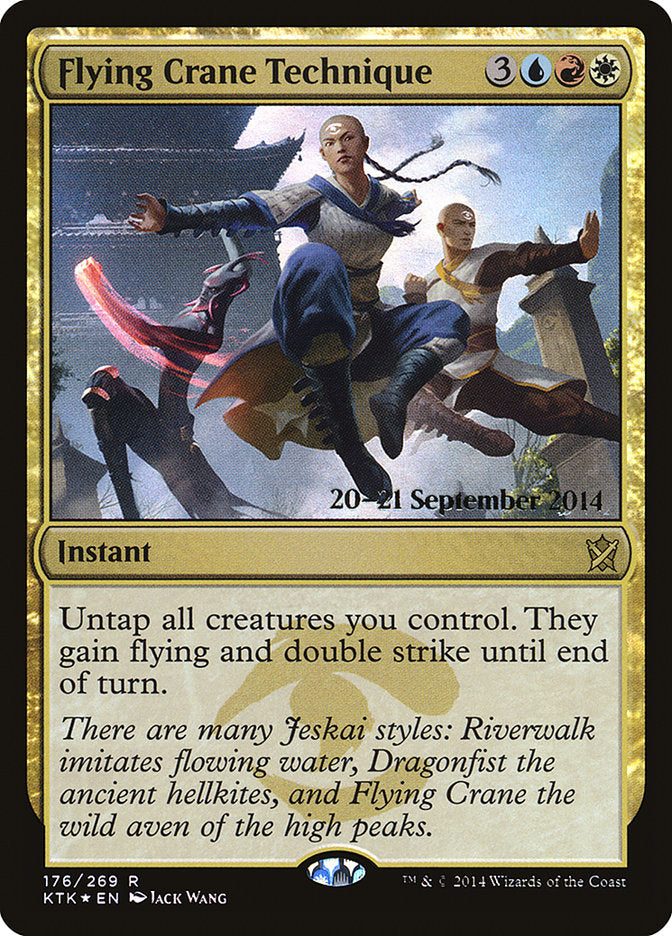 Flying Crane Technique [Khans of Tarkir Prerelease Promos] | Yard's Games Ltd