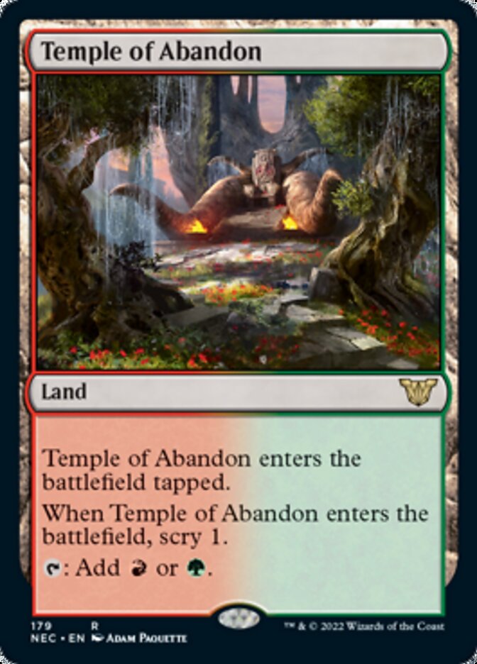 Temple of Abandon [Kamigawa: Neon Dynasty Commander] | Yard's Games Ltd