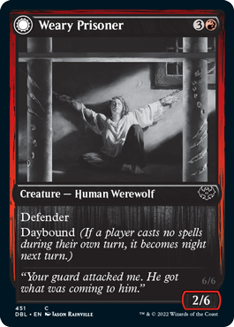 Weary Prisoner // Wrathful Jailbreaker [Innistrad: Double Feature] | Yard's Games Ltd