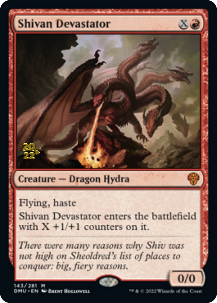 Shivan Devastator [Dominaria United Prerelease Promos] | Yard's Games Ltd