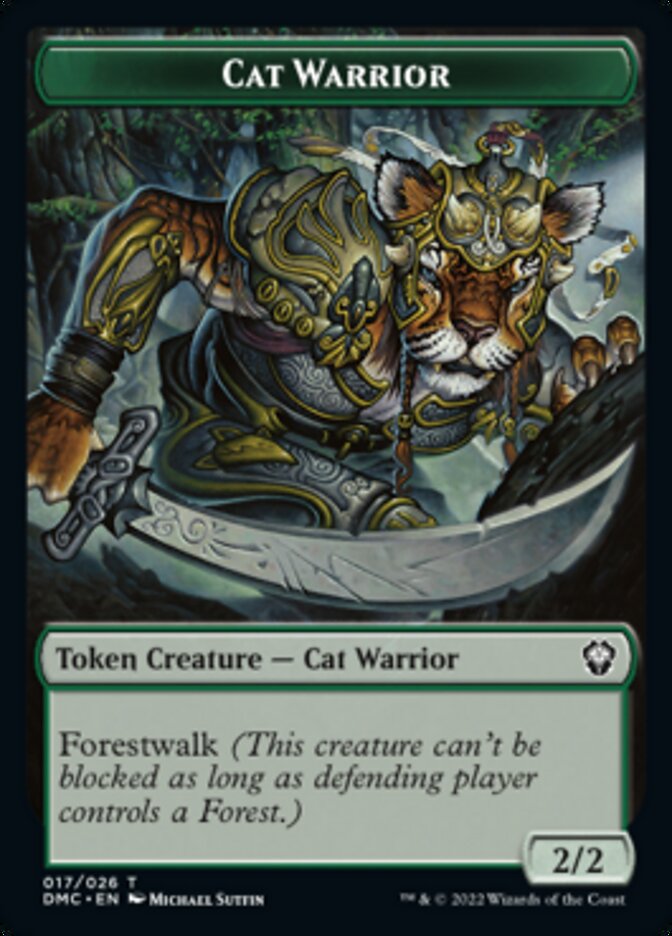 Cat Warrior Token [Dominaria United Commander Tokens] | Yard's Games Ltd