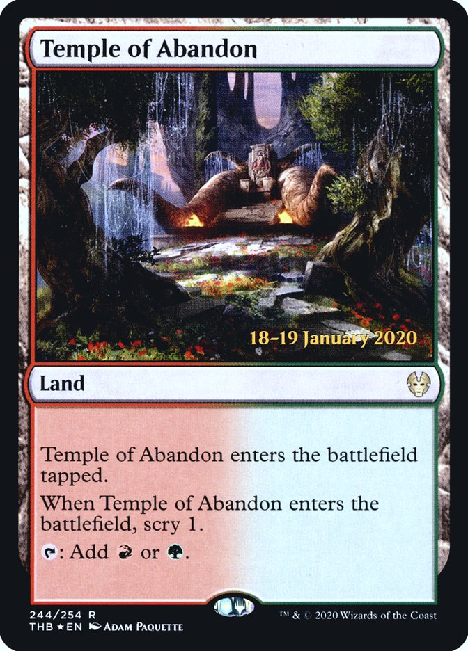 Temple of Abandon [Theros Beyond Death Prerelease Promos] | Yard's Games Ltd