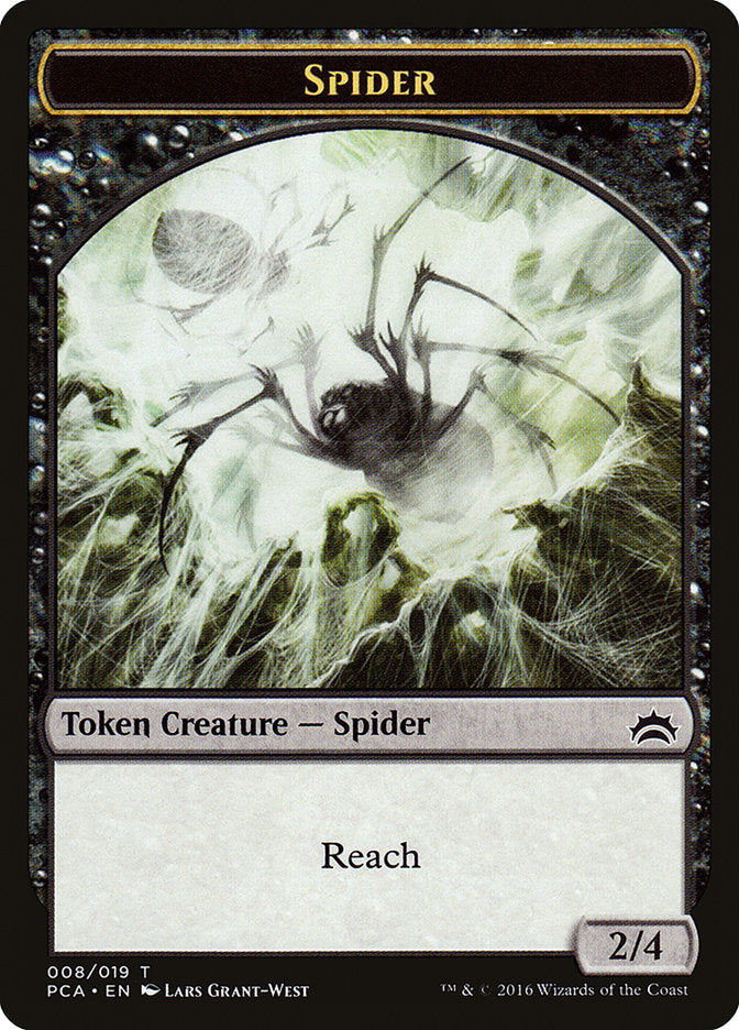 Spider // Saproling Double-Sided Token [Planechase Anthology Tokens] | Yard's Games Ltd