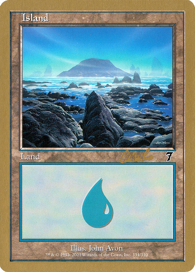 Island (cr334) (Carlos Romao) [World Championship Decks 2002] | Yard's Games Ltd