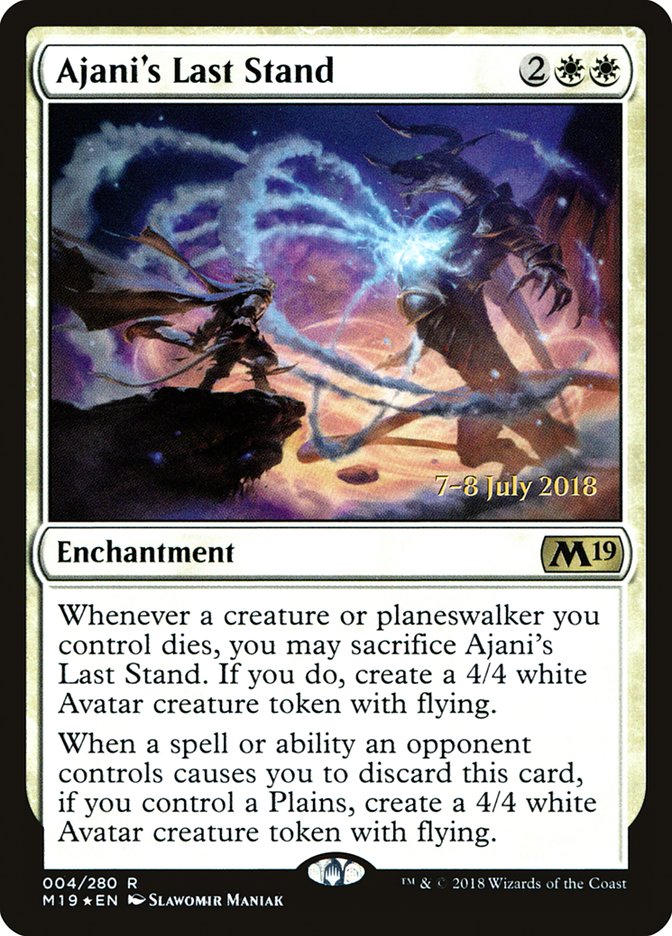 Ajani's Last Stand [Core Set 2019 Prerelease Promos] | Yard's Games Ltd