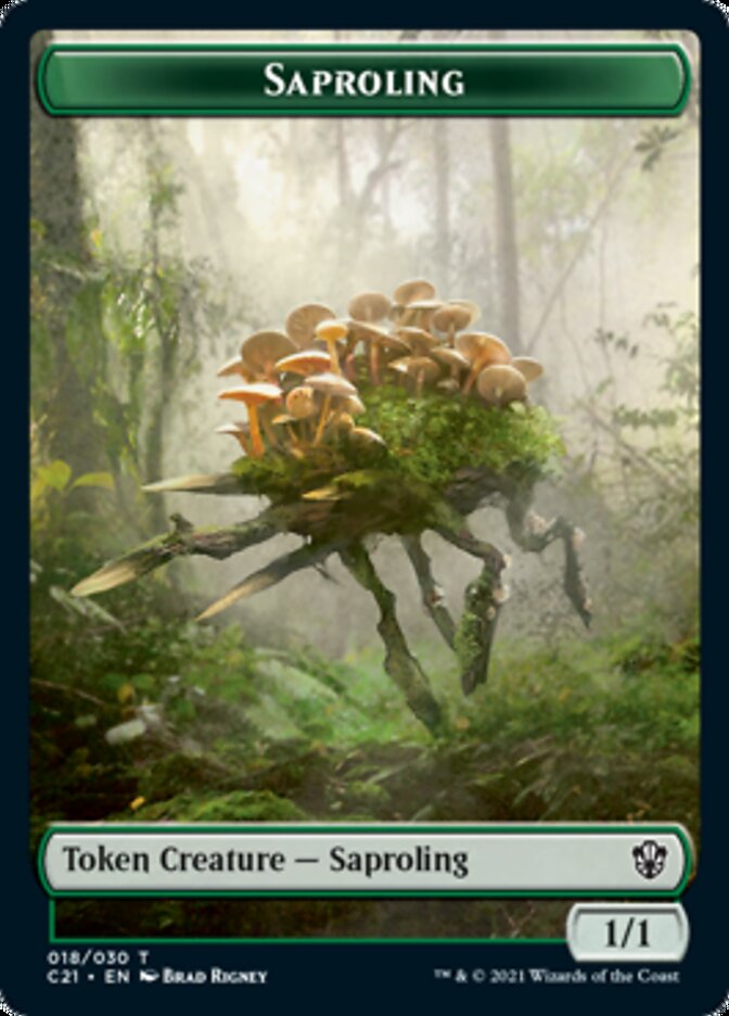 Food // Saproling Double-Sided Token [Commander 2021 Tokens] | Yard's Games Ltd