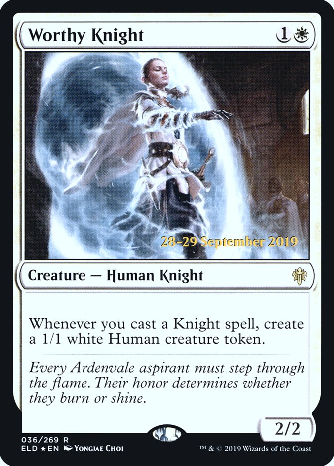 Worthy Knight [Throne of Eldraine Prerelease Promos] | Yard's Games Ltd