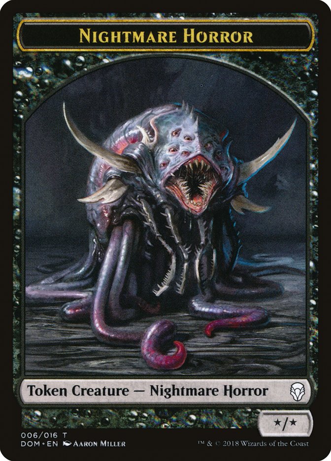 Nightmare Horror Token [Dominaria Tokens] | Yard's Games Ltd