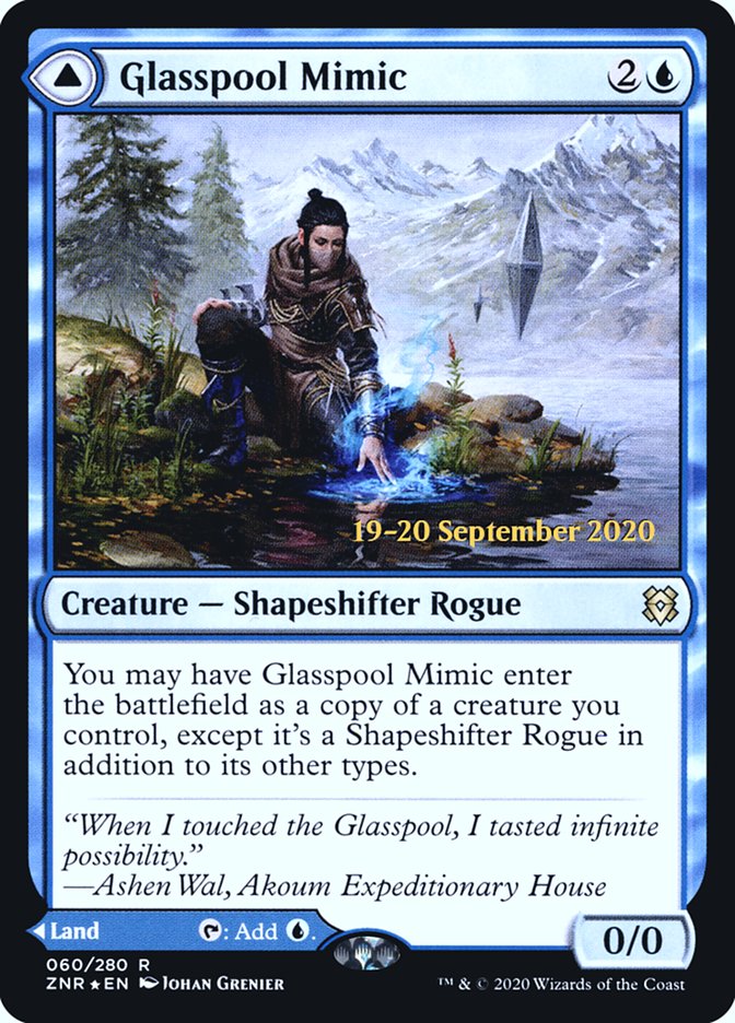 Glasspool Mimic // Glasspool Shore [Zendikar Rising Prerelease Promos] | Yard's Games Ltd