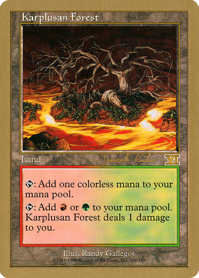 Karplusan Forest (Janosch Kuhn) [World Championship Decks 2000] | Yard's Games Ltd