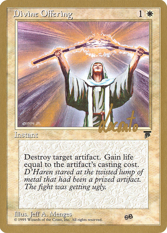 Divine Offering (Michael Loconto) (SB) [Pro Tour Collector Set] | Yard's Games Ltd