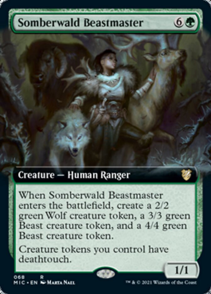 Somberwald Beastmaster (Extended Art) [Innistrad: Midnight Hunt Commander] | Yard's Games Ltd