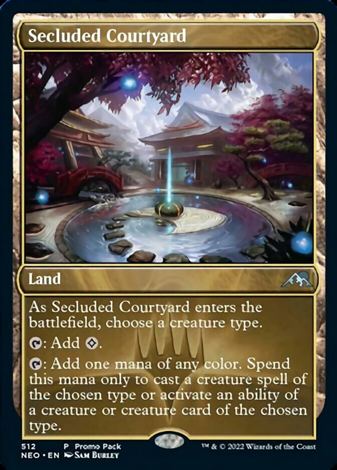 Secluded Courtyard (Promo Pack) [Kamigawa: Neon Dynasty Promos] | Yard's Games Ltd