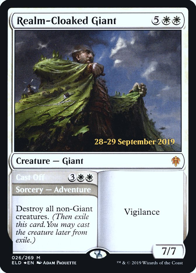 Realm-Cloaked Giant // Cast Off [Throne of Eldraine Prerelease Promos] | Yard's Games Ltd