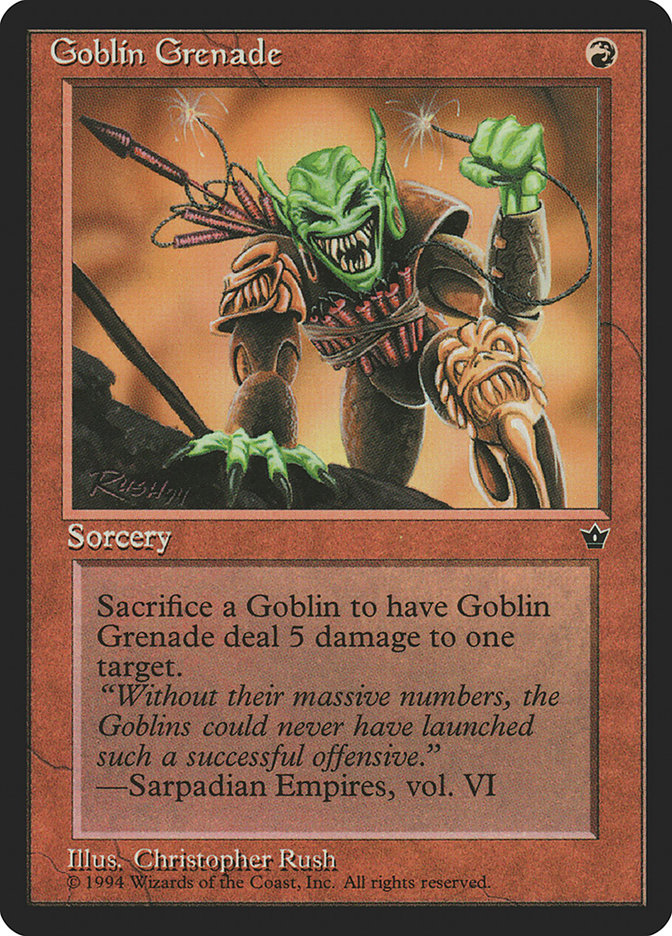 Goblin Grenade (Christopher Rush) [Fallen Empires] | Yard's Games Ltd