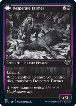 Desperate Farmer // Depraved Harvester [Innistrad: Double Feature] | Yard's Games Ltd