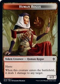 Human Rogue // Food (16) Double-Sided Token [Throne of Eldraine Tokens] | Yard's Games Ltd