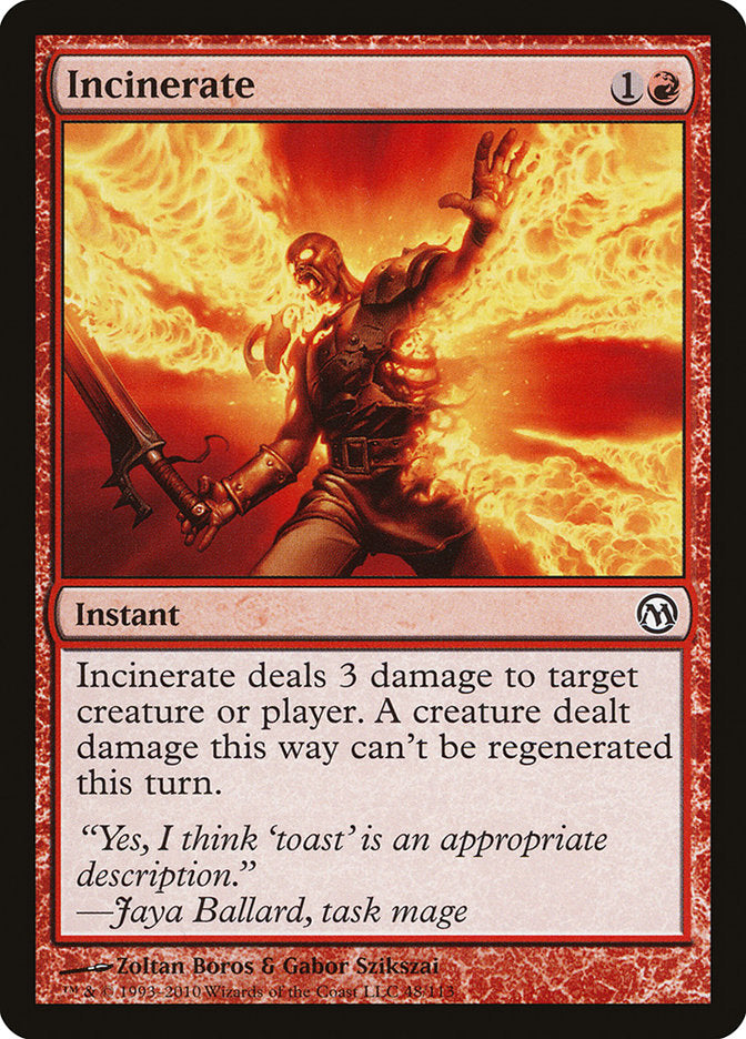 Incinerate [Duels of the Planeswalkers] | Yard's Games Ltd