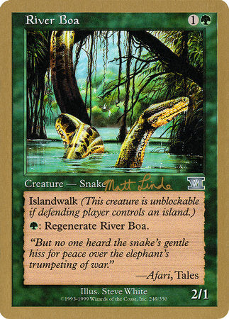 River Boa - 1999 Matt Linde (6ED) [World Championship Decks 1999] | Yard's Games Ltd