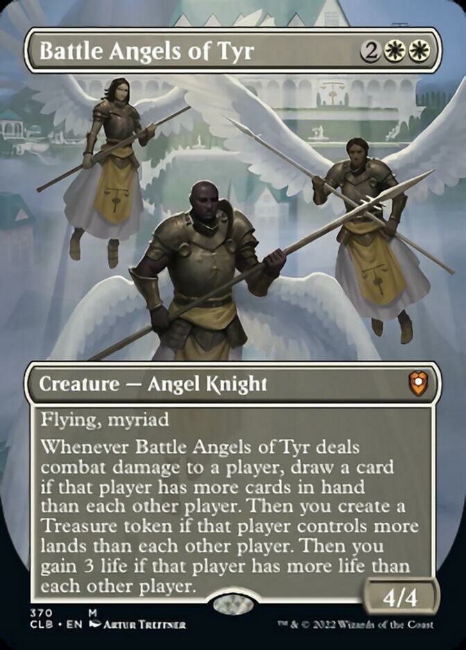 Battle Angels of Tyr (Borderless Alternate Art) [Commander Legends: Battle for Baldur's Gate] | Yard's Games Ltd