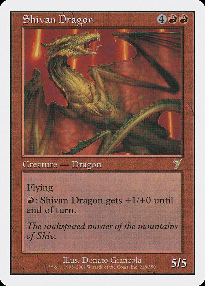 Shivan Dragon [Seventh Edition] | Yard's Games Ltd