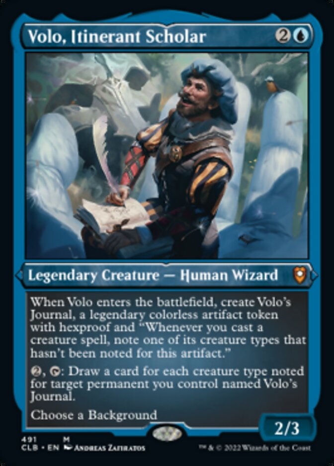 Volo, Itinerant Scholar (Foil Etched) [Commander Legends: Battle for Baldur's Gate] | Yard's Games Ltd