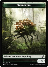 Saproling // Morph Double-Sided Token [Commander 2019 Tokens] | Yard's Games Ltd