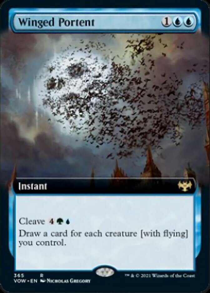 Winged Portent (Extended Art) [Innistrad: Crimson Vow] | Yard's Games Ltd