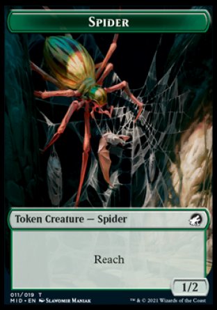 Spider Token [Innistrad: Midnight Hunt Tokens] | Yard's Games Ltd