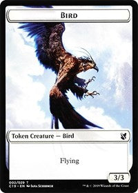 Bird (002) // Sculpture Double-Sided Token [Commander 2019 Tokens] | Yard's Games Ltd