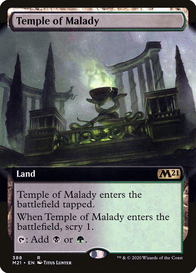 Temple of Malady (Extended Art) [Core Set 2021] | Yard's Games Ltd