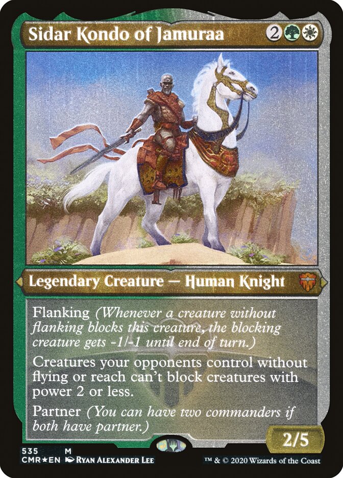 Sidar Kondo of Jamuraa (Etched) [Commander Legends] | Yard's Games Ltd