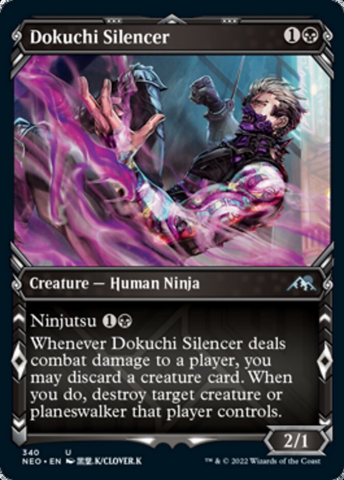 Dokuchi Silencer (Showcase Ninja) [Kamigawa: Neon Dynasty] | Yard's Games Ltd
