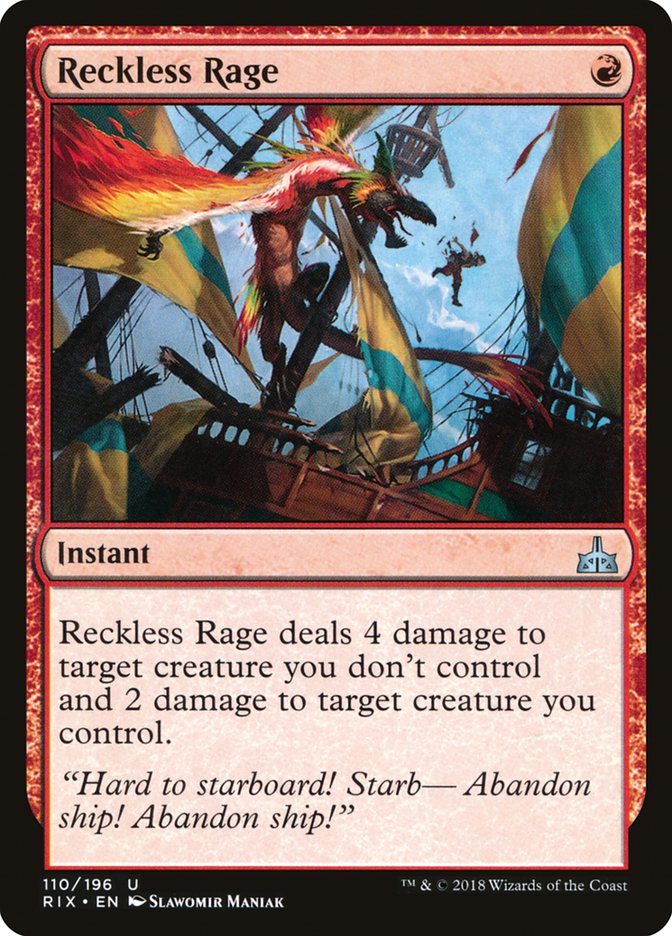 Reckless Rage [Rivals of Ixalan] | Yard's Games Ltd