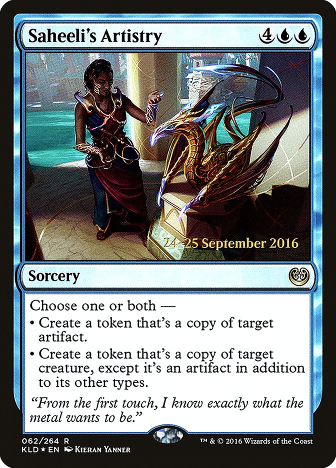 Saheeli's Artistry [Kaladesh Prerelease Promos] | Yard's Games Ltd