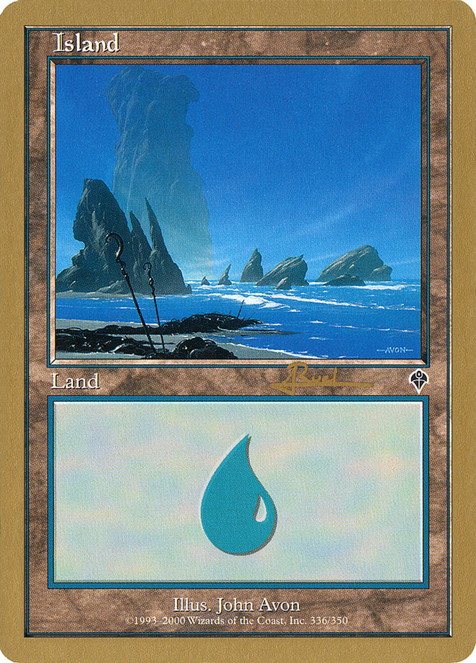 Island (ar336) (Antoine Ruel) [World Championship Decks 2001] | Yard's Games Ltd