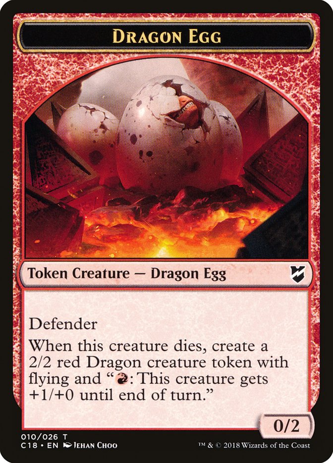 Dragon Egg Token [Commander 2018 Tokens] | Yard's Games Ltd