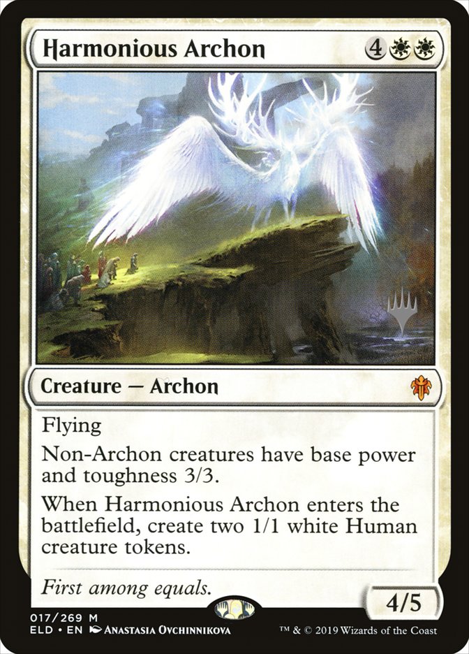 Harmonious Archon (Promo Pack) [Throne of Eldraine Promos] | Yard's Games Ltd